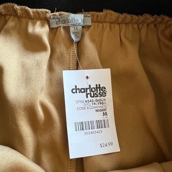 Charlotte Russe Gold Skirt - Picture 2 of 3